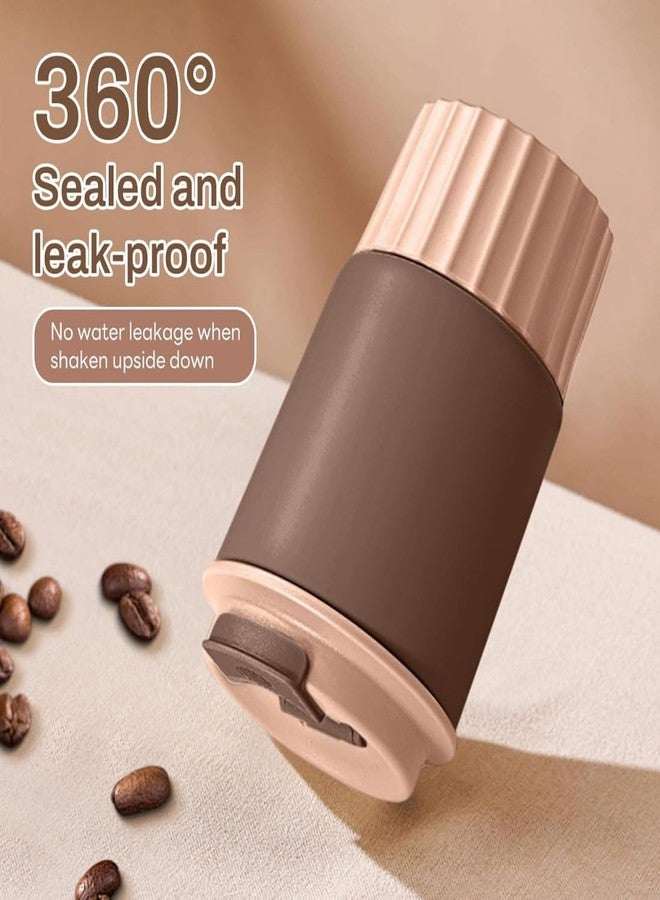 KitchEase Stainless Steel Insulated Tumbler 380ml | Double Wall Coffee Mug | Leakproof Travel Cup for Hot & Cold Drinks | Outdoor Coffee Thermos Cup (Coral Milk) - Image 3